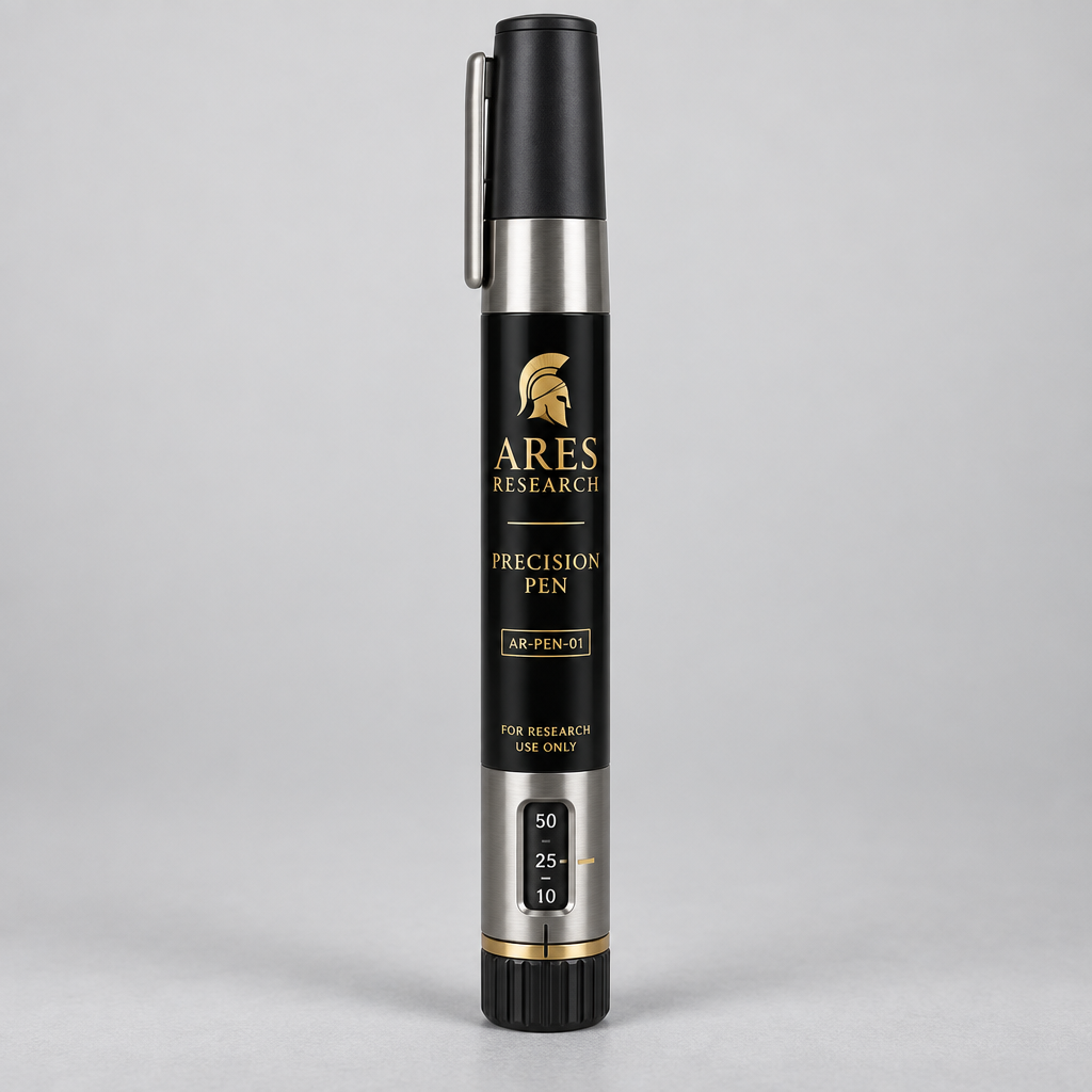 Ares Precision Peptide Pen with cartridge and needle hardware